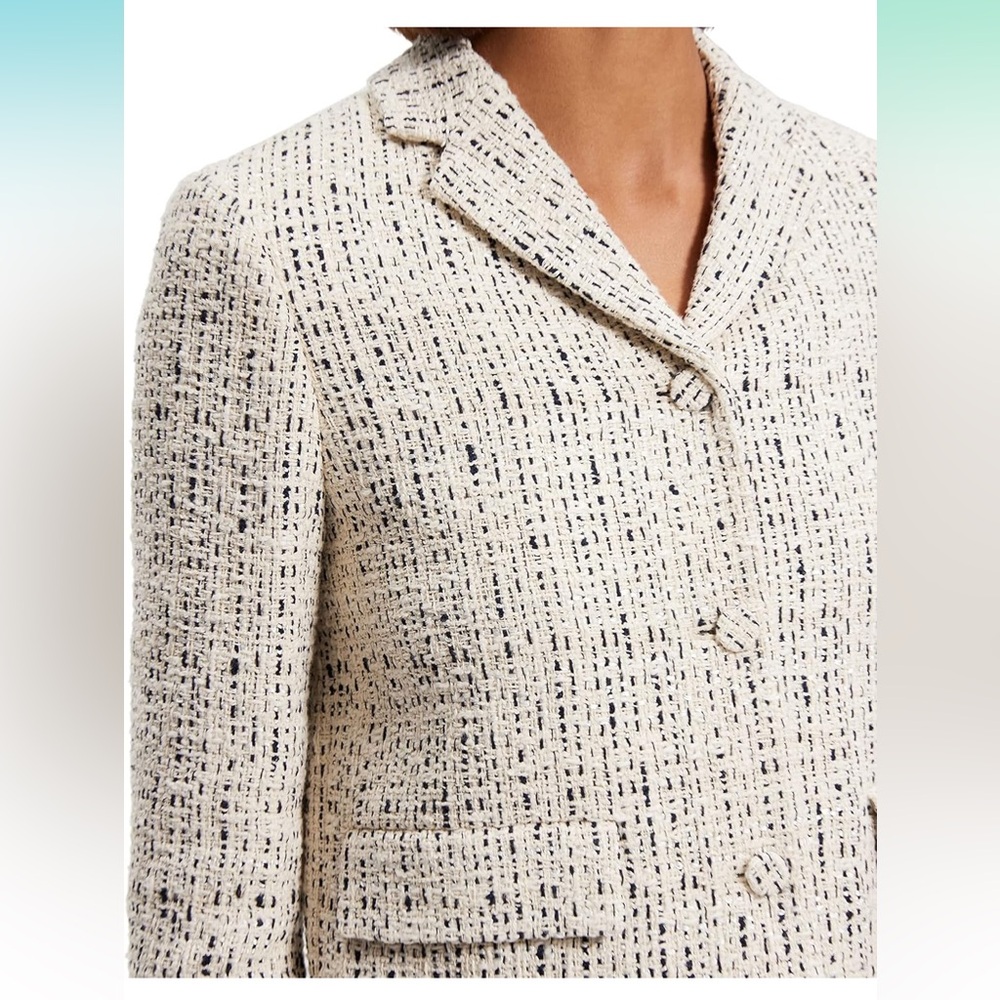 Cropped Tweed Theory Blazer - Size 2